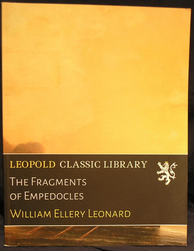 The Fragments of Empedocles Image for The Fragments of Empedocles